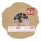 Beige Suede Mat Board for 5x5 Inch Frames - Circle Opening for 3x3 Photos